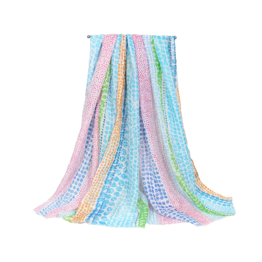 Women's Vacation Classic Style Color Block Satin Scarf