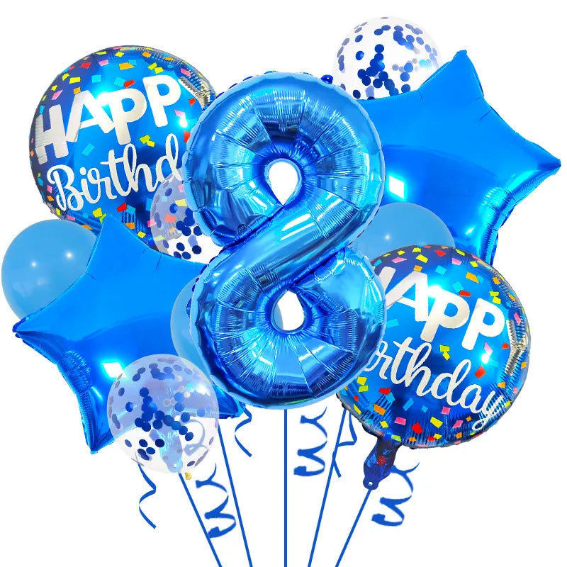 Birthday IG Style Letter Number Star Aluminum Film Party Festival Balloons