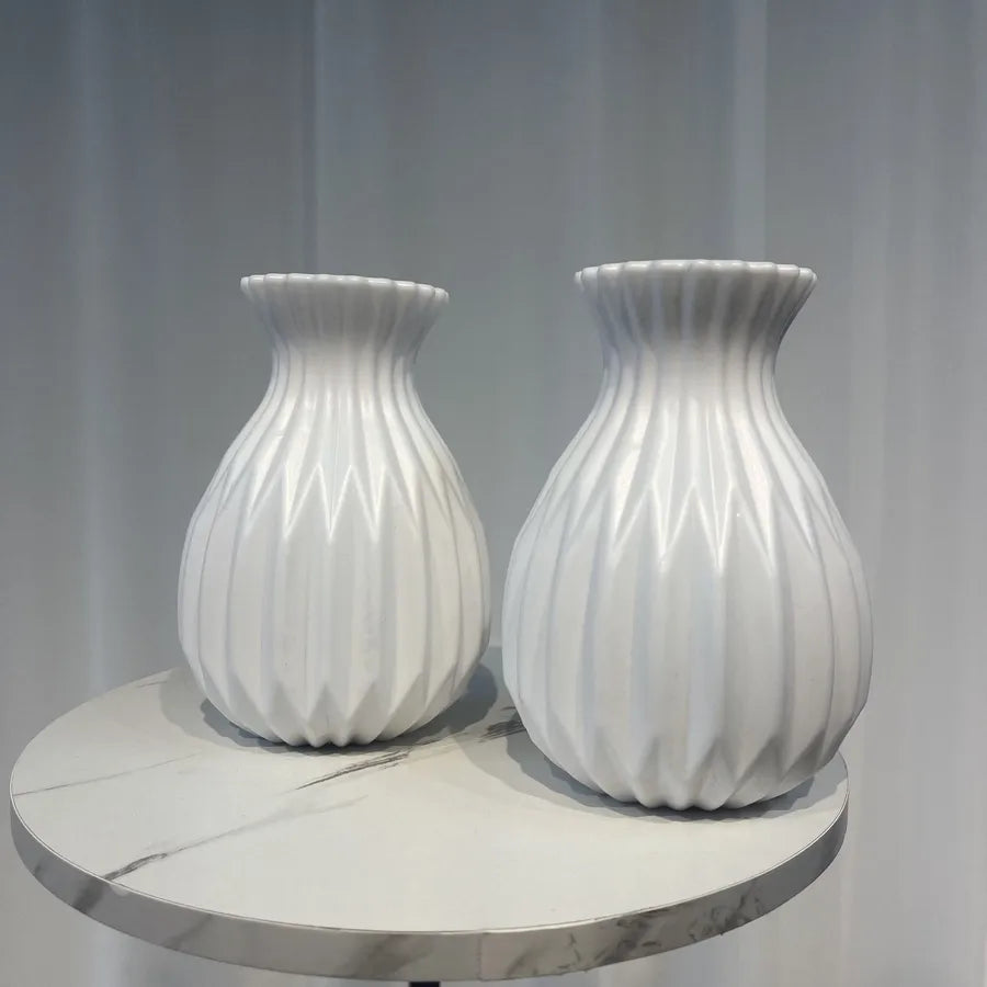 Simple Style Waves Plastic Vase Artificial Decorations