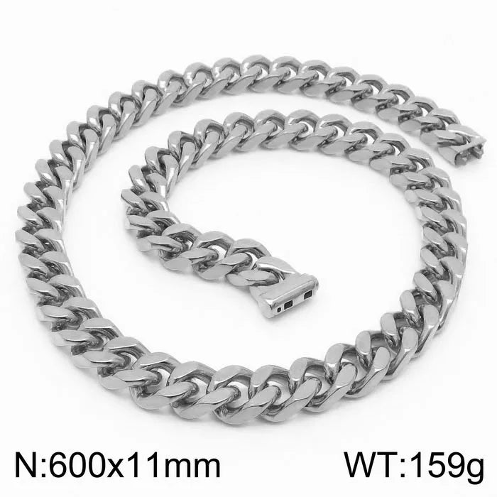 Stainless Steel 18K Gold Plated Hip-Hop Plating Solid Color Necklace