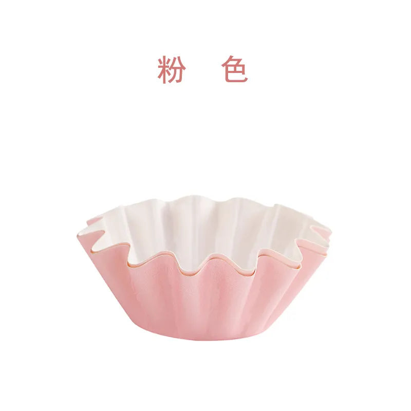simple style solid color paper cake cups
