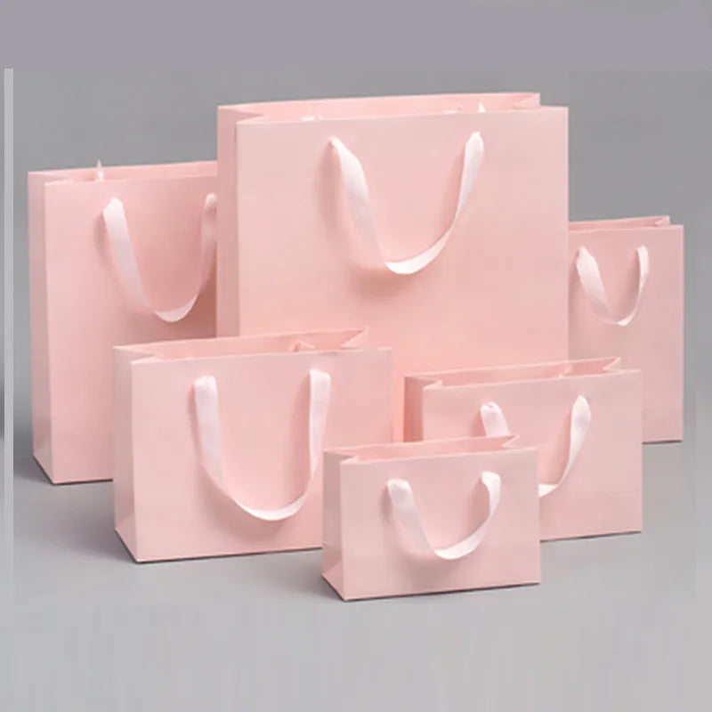 Simple Style Solid Color Paper Gift Bag