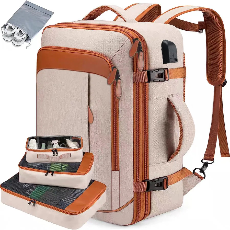 new men's and women's multi-functional waterproof computer backpack large capacity business backpack multi-piece storage bag