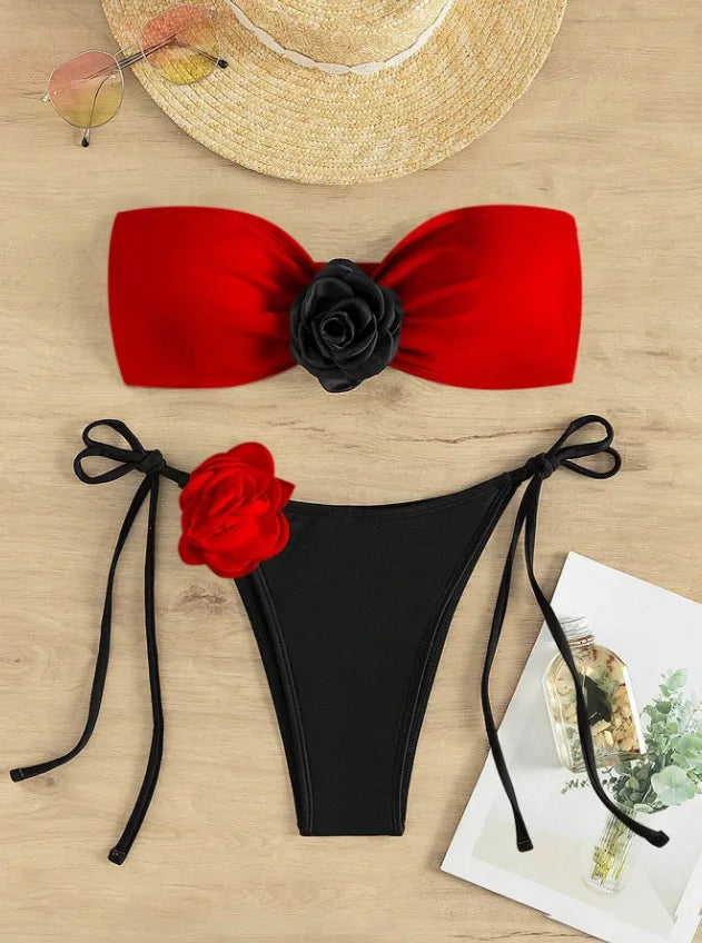 Women's Floral 2 Pieces Set Bikinis Swimwear