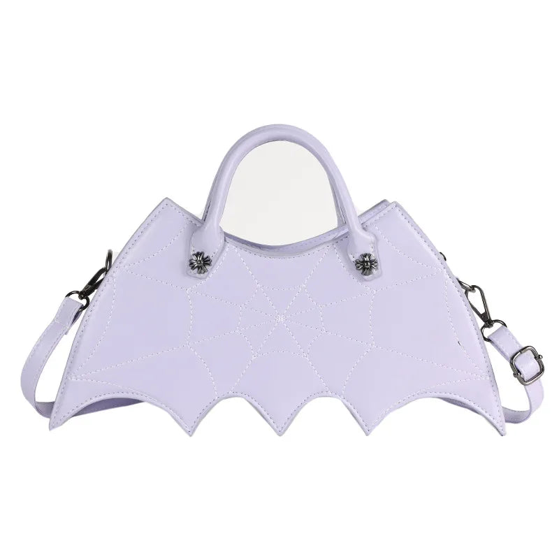 Halloween Women'S Medium Pu Leather Bat Fashion Zipper Handbag