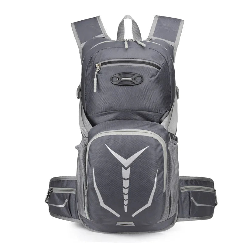 sports solid color square zipper functional backpack