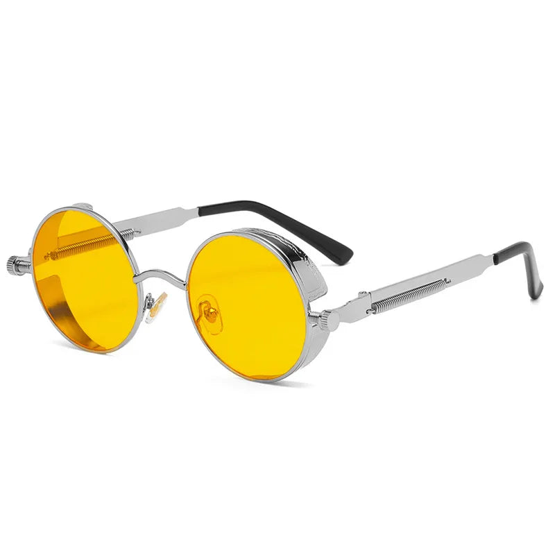 hip-hop punk streetwear round pc round frame full frame men's sunglasses