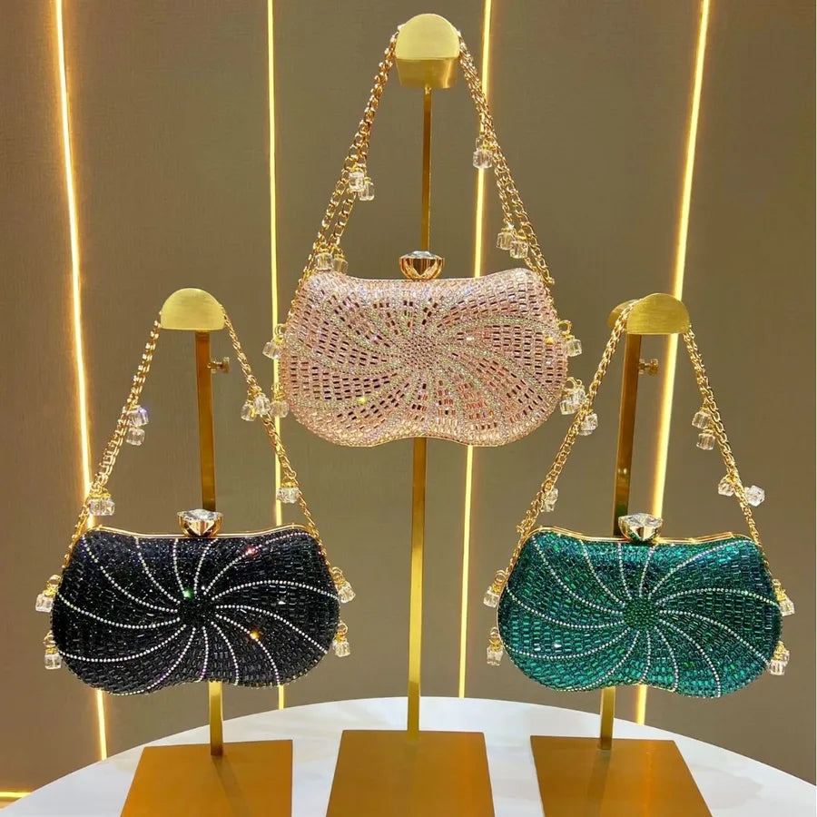 Elegant Shiny Rhinestone Evening Bag Fashionable Ladies Clutch Handbag Matched With Dresses Perfect For Dinner Party