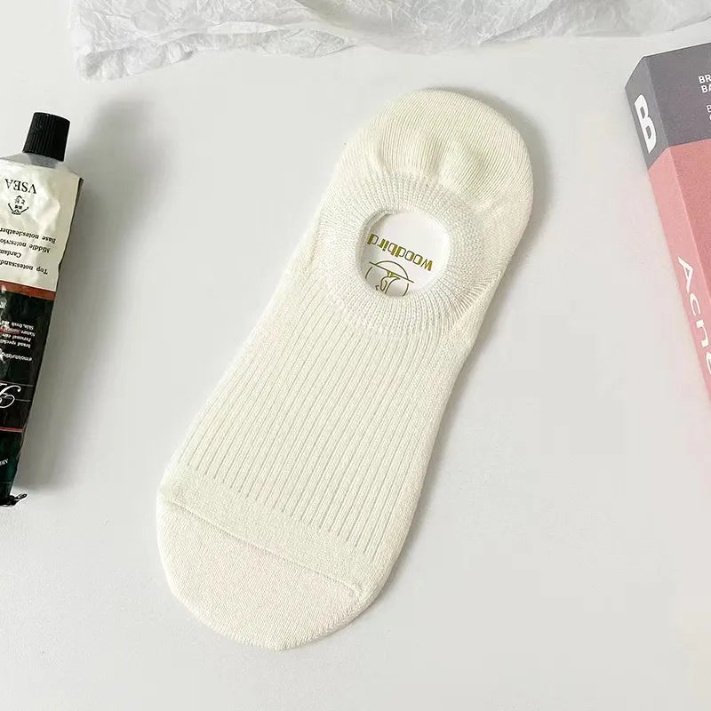 Zhuji socks ladies boat Socks summer shallow mouth invisible spring and autumn cotton non-slip with summer thin short socks women