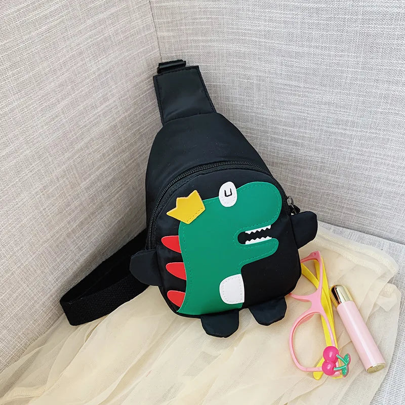 Children's cartoon chest bag cute little dinosaur cartoon crossbody shoulder bag lightweight fashion change fashion waist bag wholesale