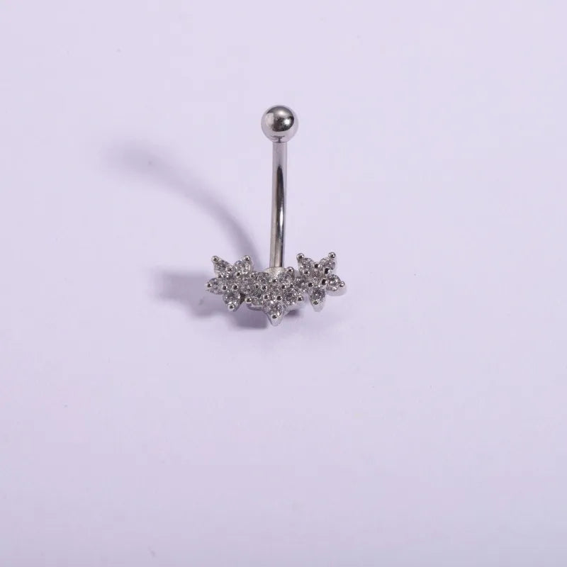1 Piece Ear Cartilage Rings & Studs Casual Hip-Hop Punk Heart Shape Butterfly 316L Stainless Steel  Polishing Plating Zircon 18K Gold Plated Eyebrow Studs Ear Cartilage Rings & Studs Belly Rings