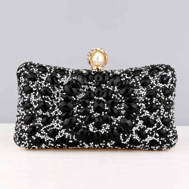 green blue pink pu leather polyester flower pillow shape evening bags