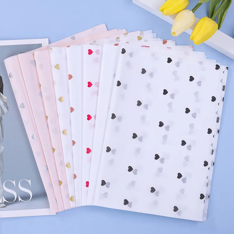 korean heart printting wrapping sydney paper
