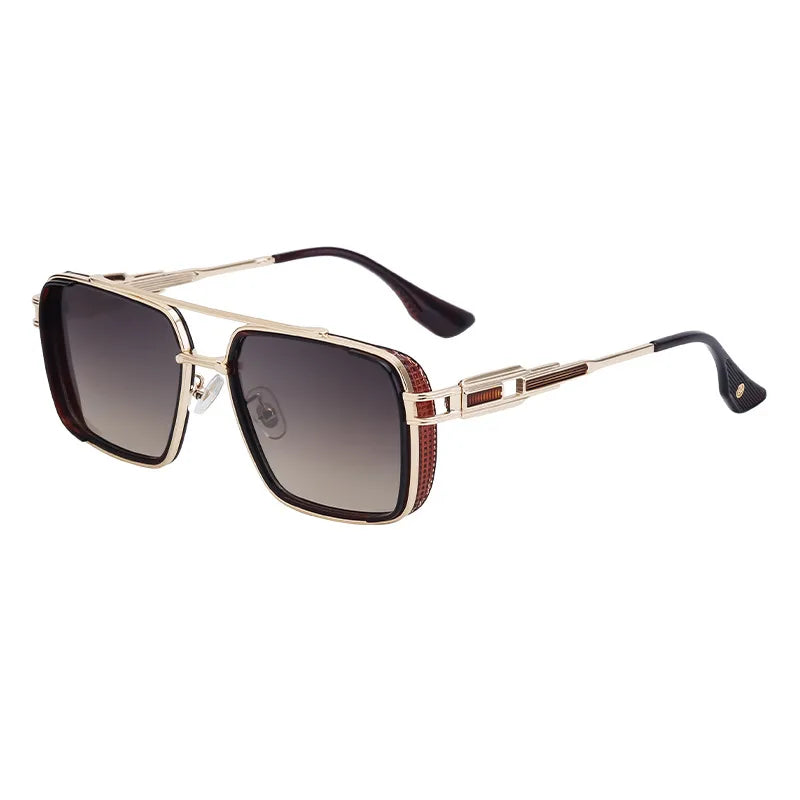 Retro Classic Style Square Pc Square Full Frame Men's Sunglasses
