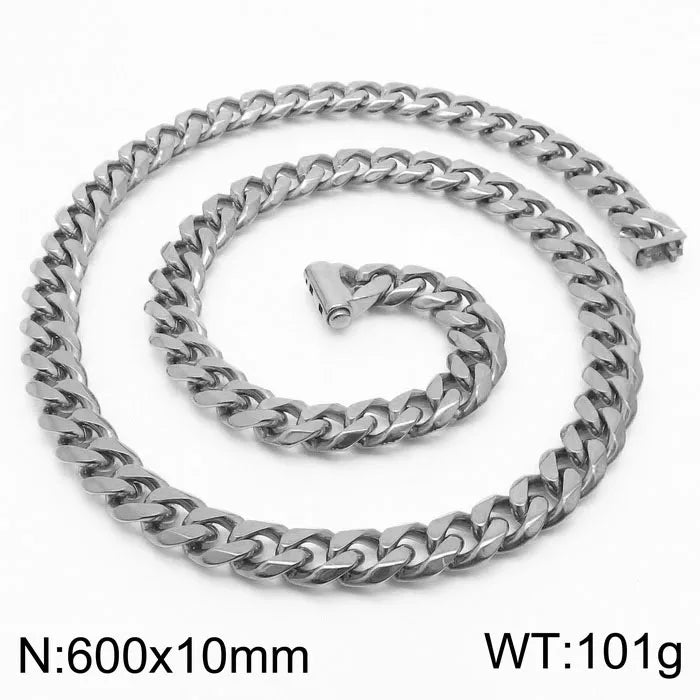 Stainless Steel 18K Gold Plated Hip-Hop Plating Solid Color Necklace