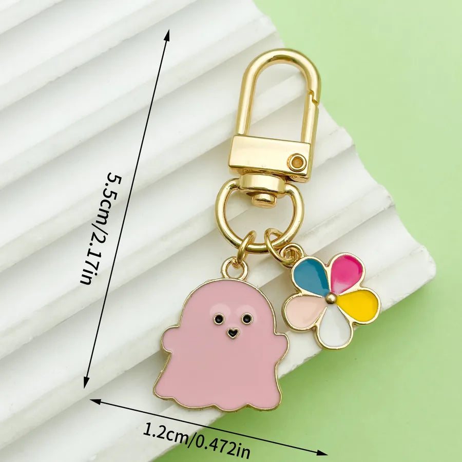 Halloween Ghost Cartoon Couple Car Keychain Pendant Ring Creative Personalized Alloy Bag Decorations Small Hanging Ornaments