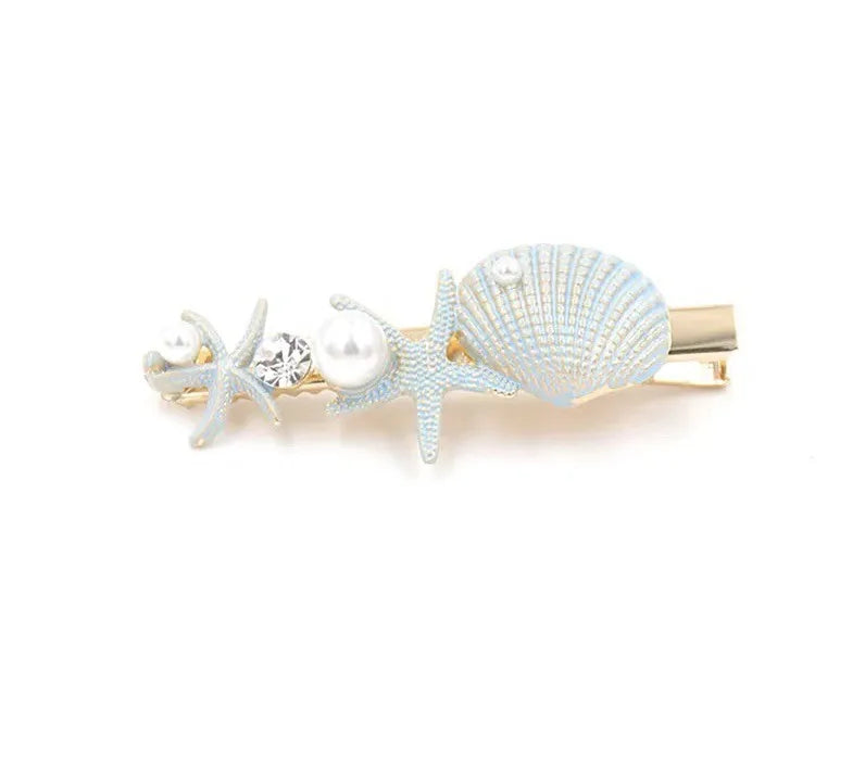 Marine Style Women's Starfish Shell Alloy Hair Clip