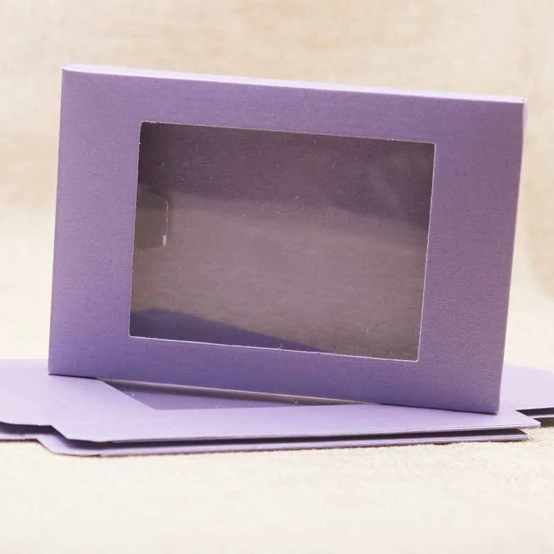 Spot gift box Kraft paper Universal packaging paper box PVC window color paper box