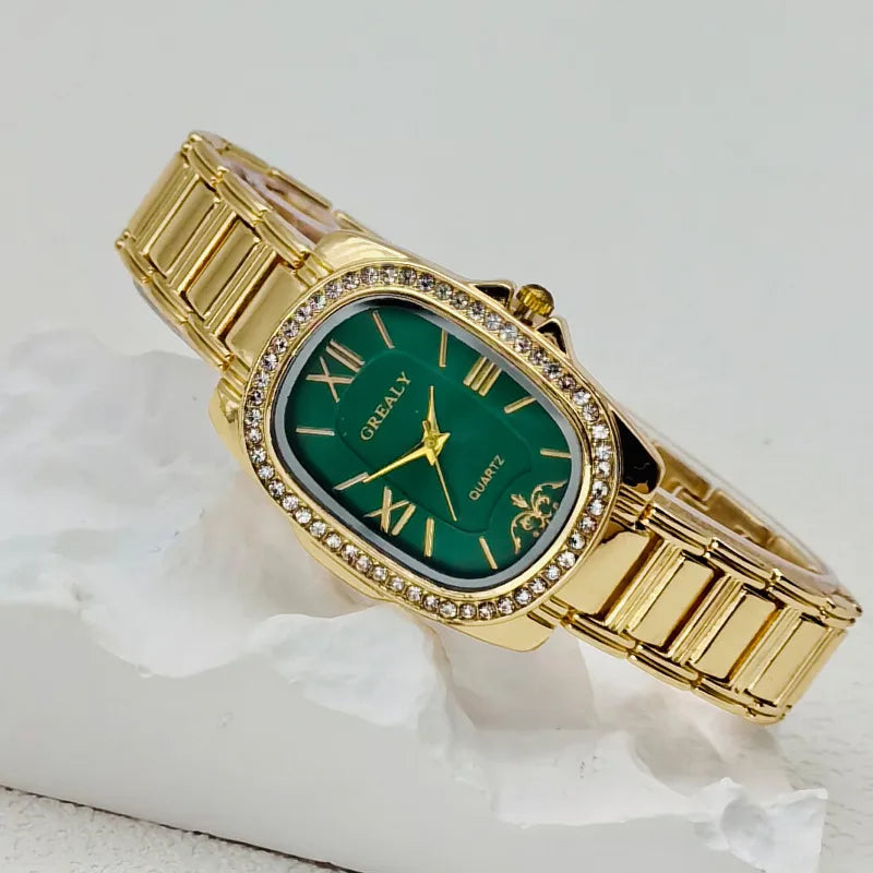 Casual Solid Color Horseshoe Buckle Quartz Watch Women's Watches