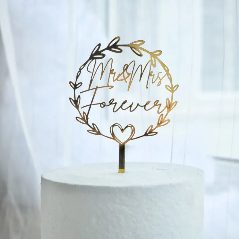 Elegant Lady Letter Heart Shape Plastic Holiday Banquet Birthday Party Supplies Cake Decorating Supplies 1 Piece