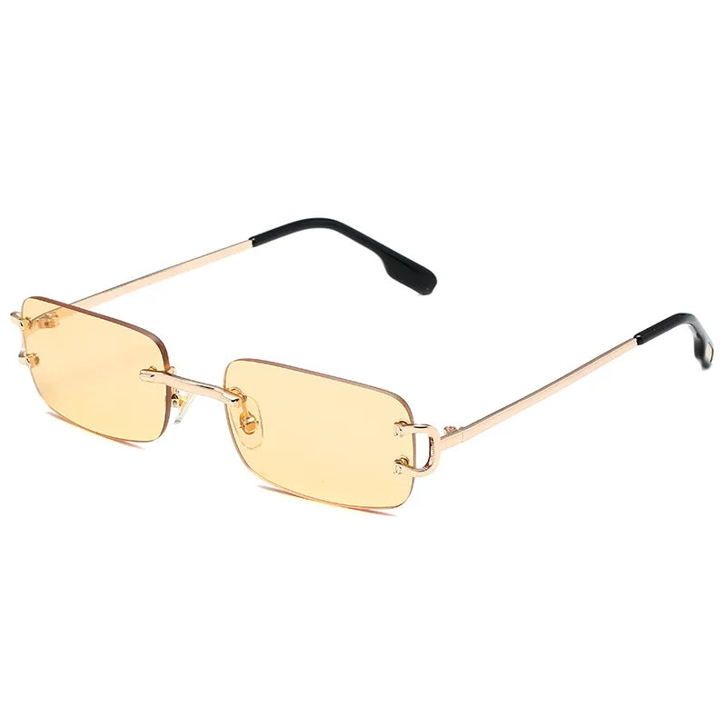 Simple Style Solid Color Pc Square Frameless Glasses