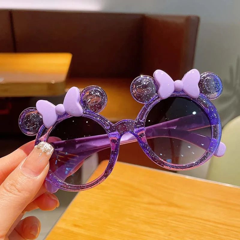 Cute Bow Knot Pc Round Frame Full Frame Kids Sunglasses