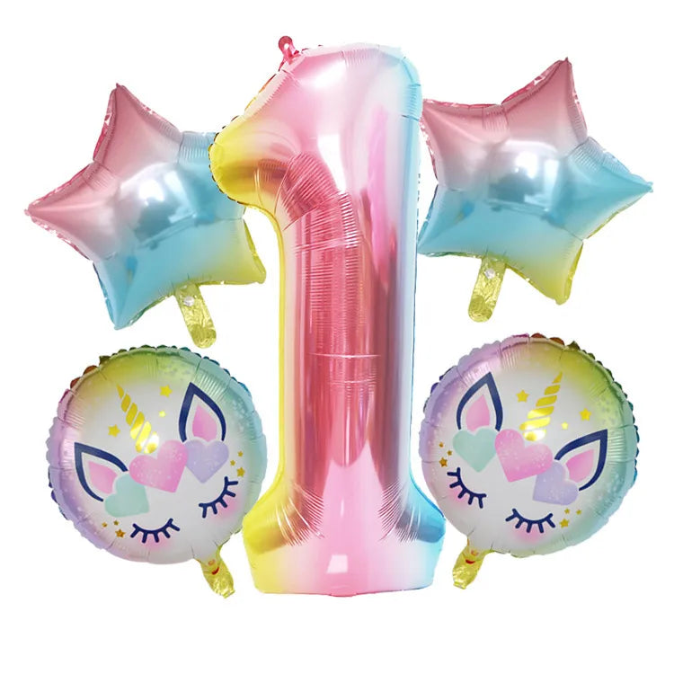 cute rainbow star  aluminum film home party carnival balloons