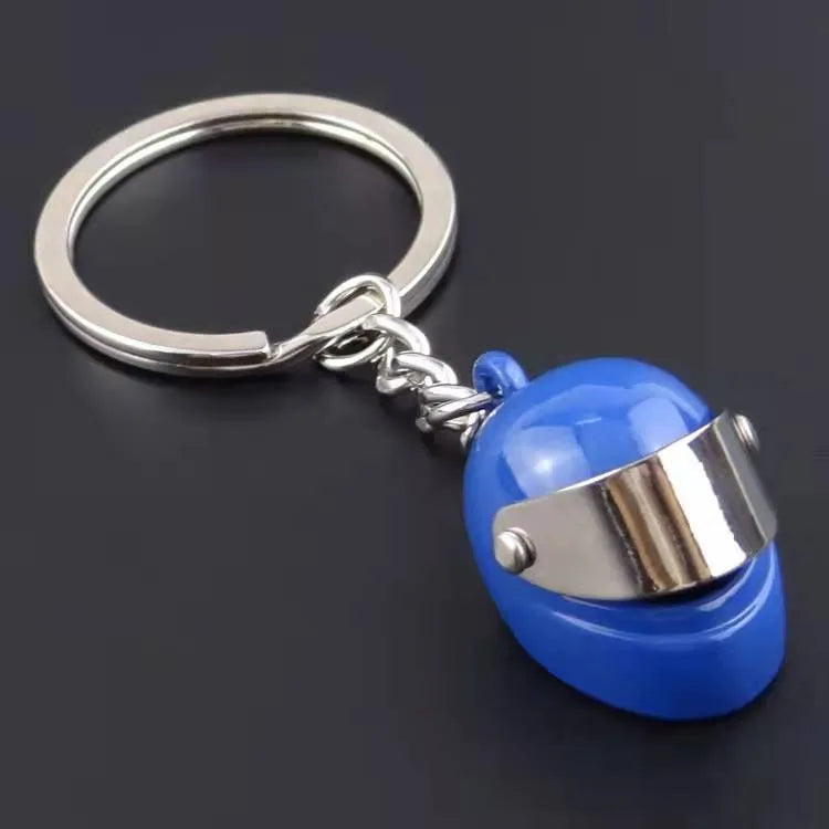 Personalized motorcycle helmet small gift key chain creative car advertising car key chain pendant