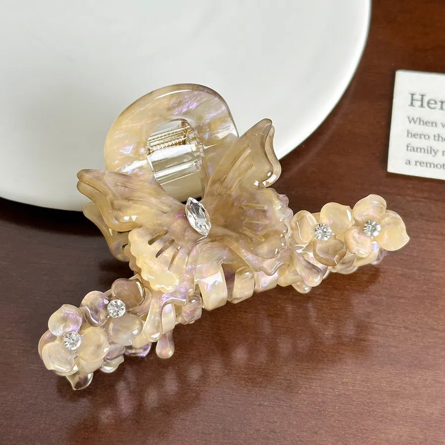 Dove High-End Diamond Butterfly Hair Clip Medium Size Versatile Hair Accessories For Women Acetate Material Hair Grips Tail Clips