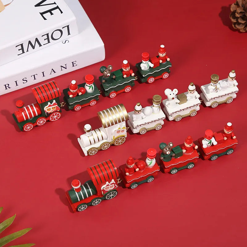 Christmas Streetwear Train Wood Party Carnival Decorative Props