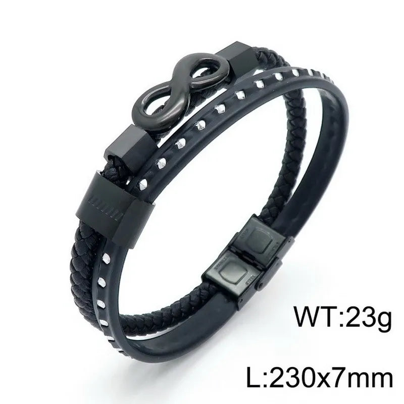 Modern Style Classic Style Geometric Titanium Steel Plating 18K Gold Plated Men's Bangle