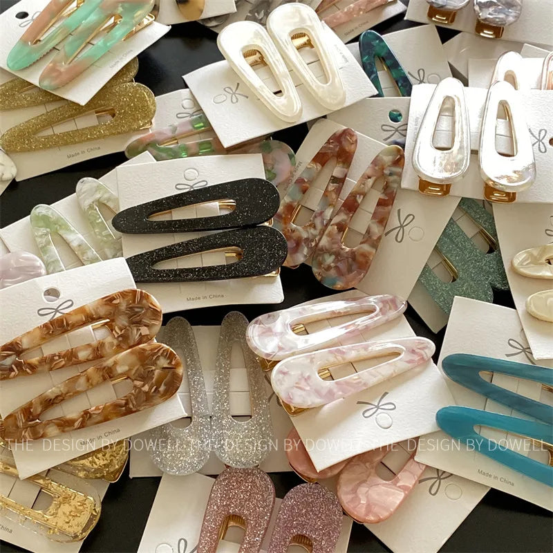 ig style triangle leopard acetic acid sheets hair clip