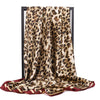 Unisex Vintage Style Leopard Satin Silk Scarf
