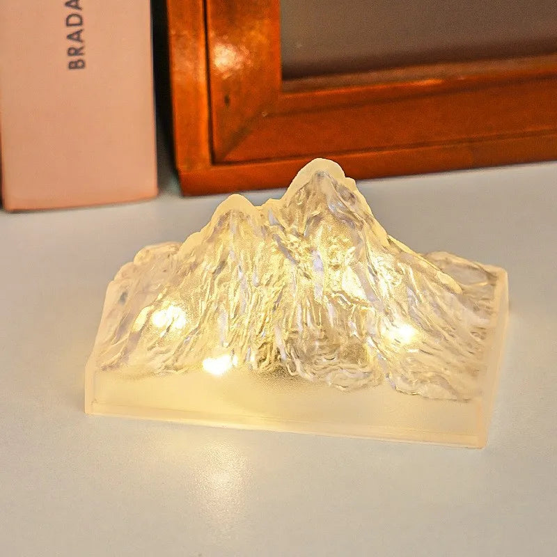 Romantic Shiny Snow Mountain Plastic Ornaments Lighting Accessories