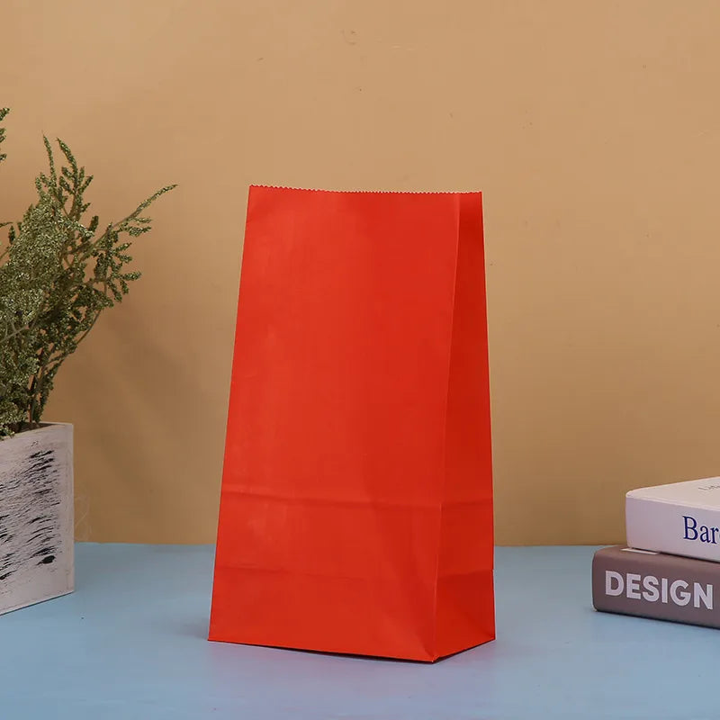 fashion solid color paper festival gift bags