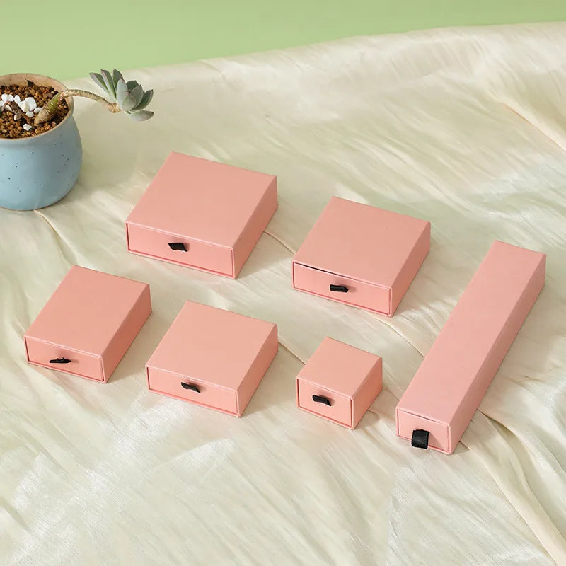Basic Solid Color Paper Jewelry Boxes