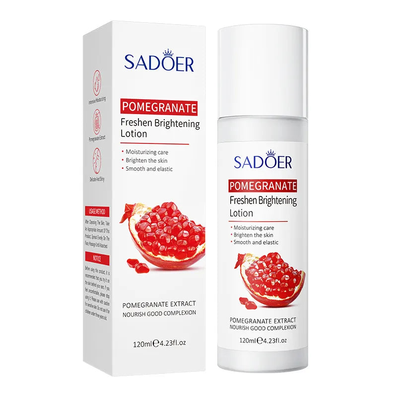 All English packaging SADOER red pomegranate fresh beauty six-piece moisturizing facial skin care series