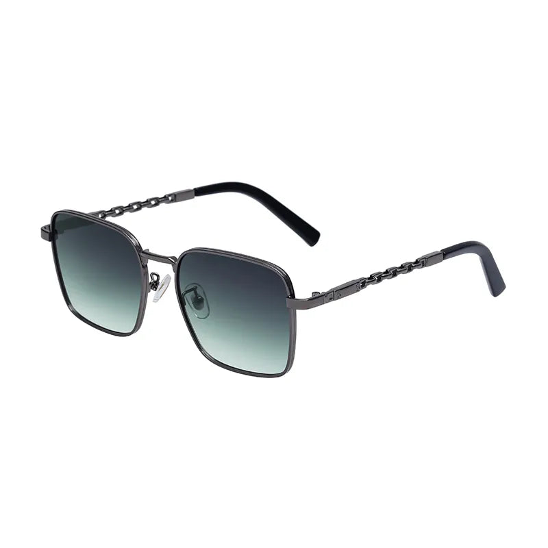 Retro Vacation Classic Style Square Pc Square Full Frame Men's Sunglasses