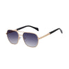 Simple Style Solid Color Pc Gradient Tinted Lenses Square Full Frame Men's Sunglasses