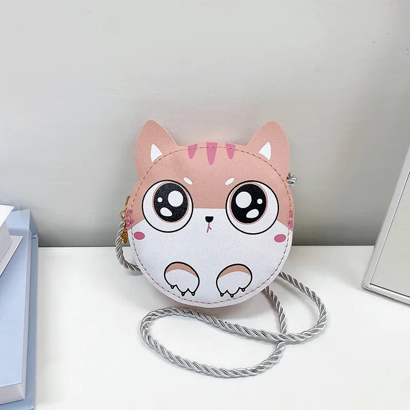 New New Style Children's Bag Cute Cat Girl Toddler Shoulder Crossbody Bag Western Style Accessories Coin Purse