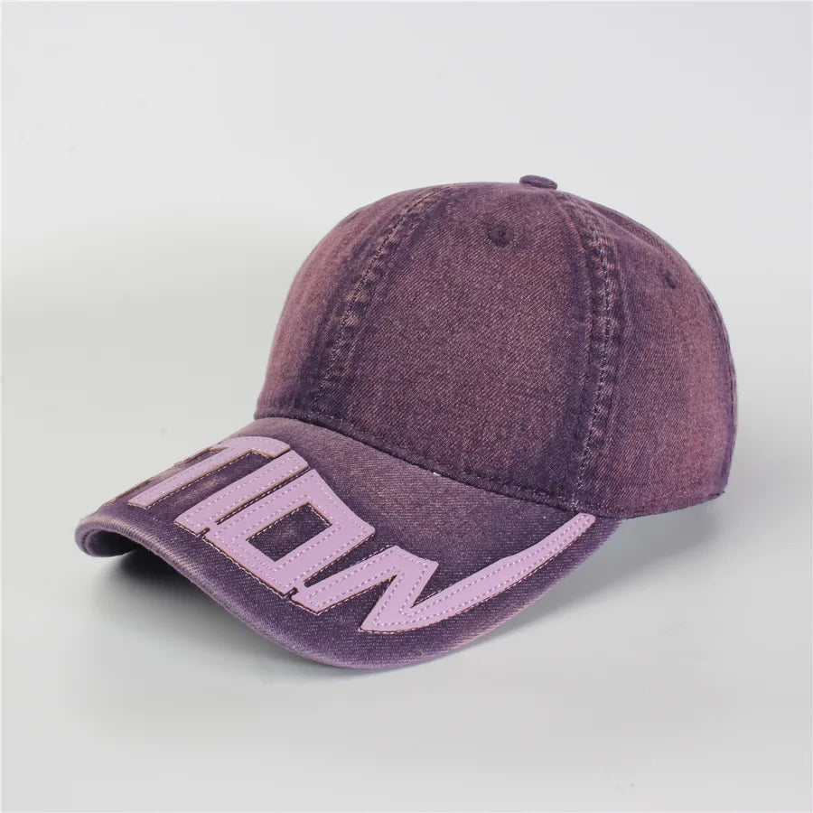 Retro New Style Denim Fishing Cap Women's Harajuku Sun Protection Bucket Hat Cuffed Tear Design Casual Versatile Streetwear