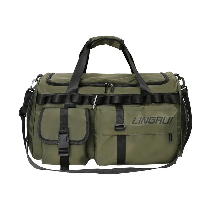 Multi-purpose Shoulder Crossbody Bag Portable Large Capacity Lightweight Travel Bag Backpack Duffel Bag Sports Fitness Bag