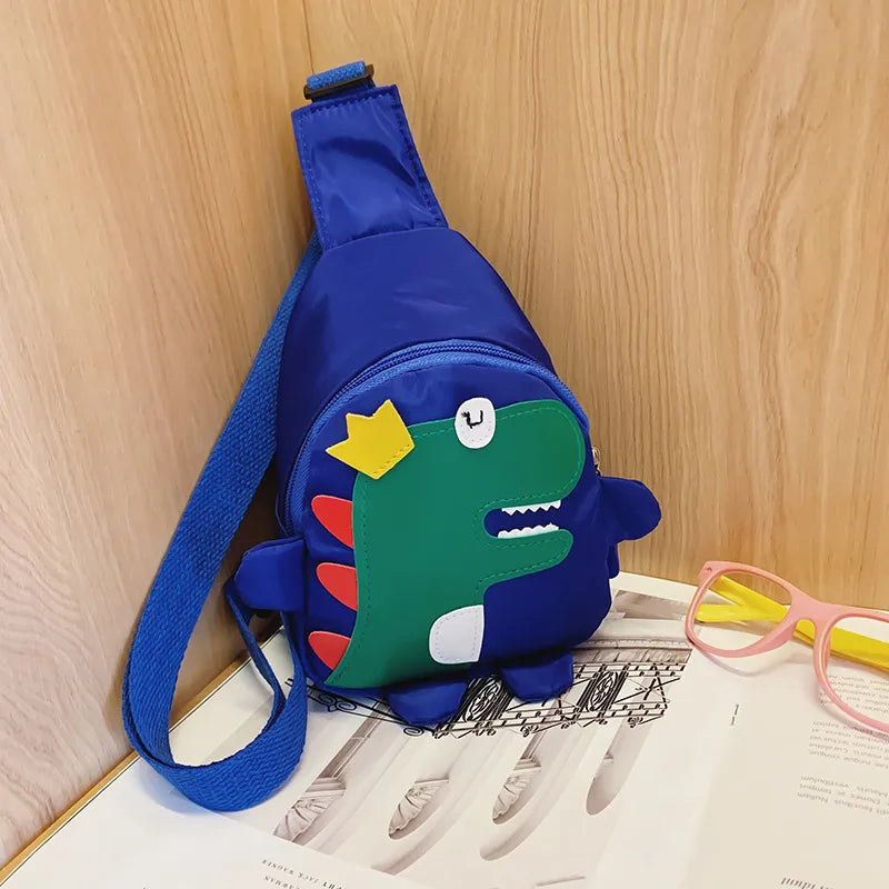 Children's cartoon chest bag cute little dinosaur cartoon crossbody shoulder bag lightweight fashion change fashion waist bag wholesale