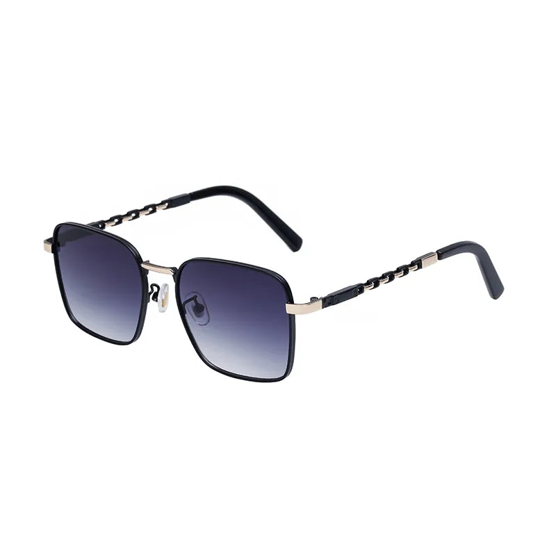 Retro Vacation Classic Style Square Pc Square Full Frame Men's Sunglasses