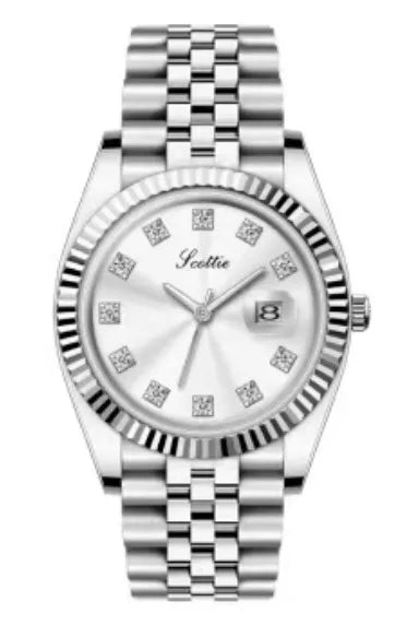 Casual Elegant Lady Solid Color Butterfly Double Snap Quartz Watch Women's Watches