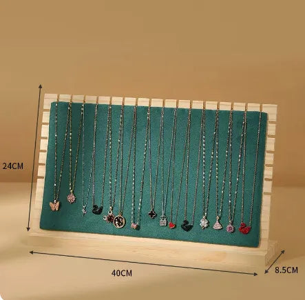 1 Piece solid wood Flannel Simple Style L Shape Jewelry Display