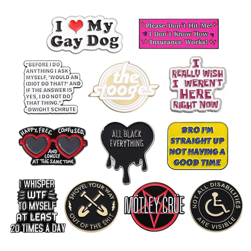IG Style Cartoon Style Simple Style Pin Letter Heart Shape Alloy Plating Unisex Brooches