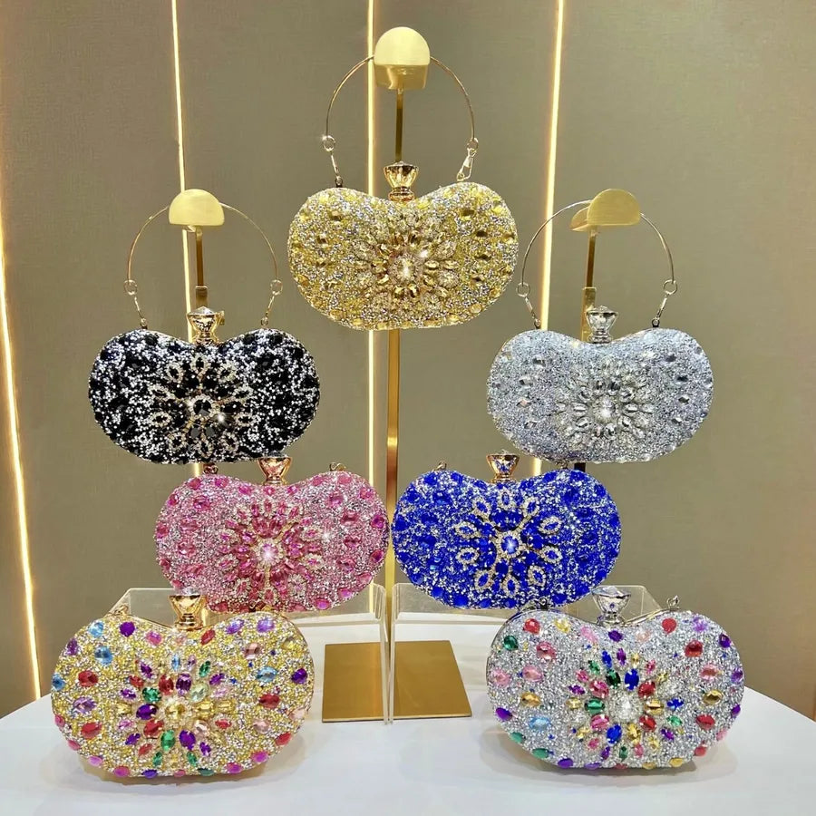 New Fashionable Diamond Embedded Handbag Lightweight Luxury Single Shoulder Crossbody Bag For Ladies Evening Party