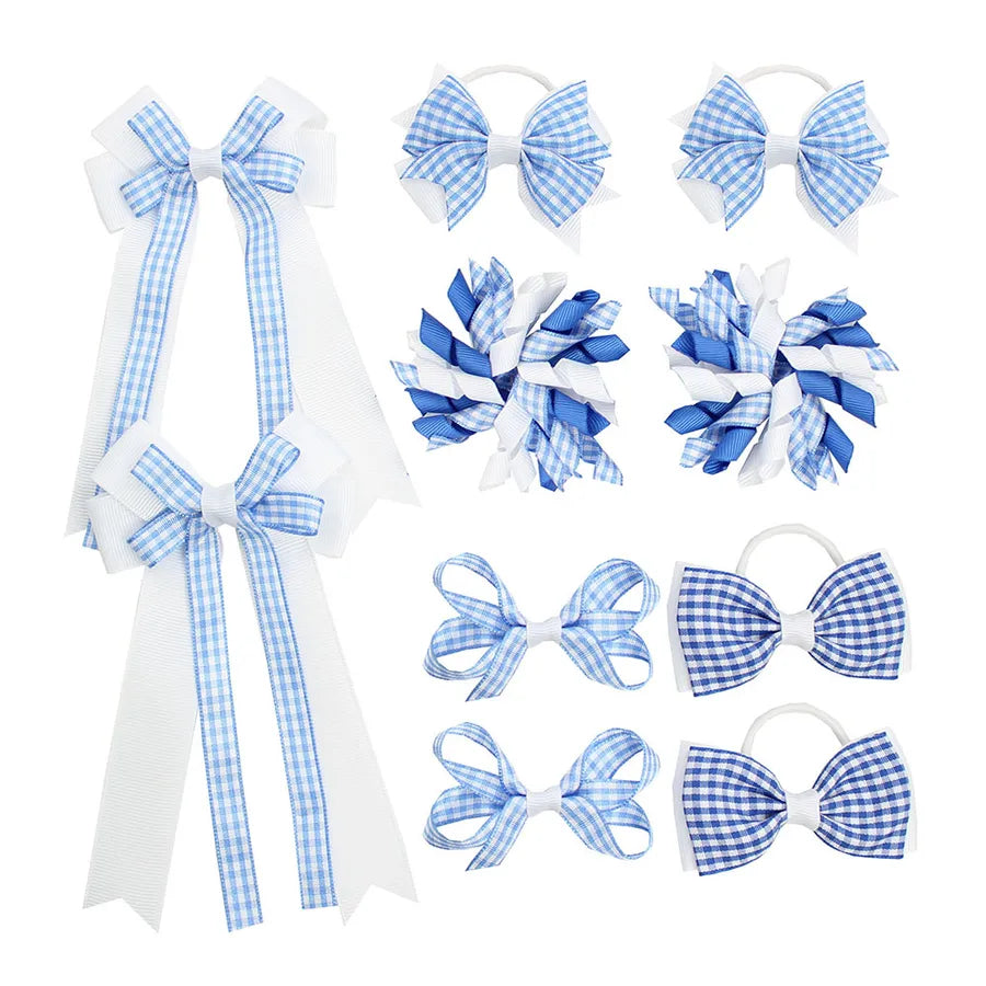 New Plaid Suit British Student Hair Accessories Plaid Bow Australian Student Curly Hair Clip Hair Tie