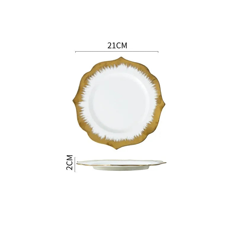 Elegant Stripe ceramics plate 1 Piece